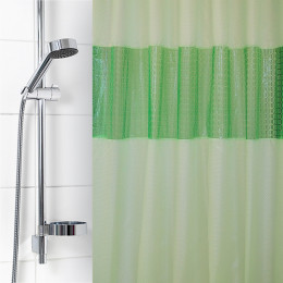7062-GREEN Штора для ванной комнаты "Престиж" 180х170см зеленая
