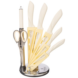 Набор ножей Agness с ножницами и мусатом на пластиковой подставке, 8 предметов 911-623