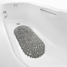 Коврик для ванны ПВХ "Морская галька" 36х69 см серый 6805-gray