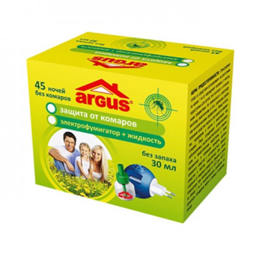 Комплект от комаров ARGUS жидкость 45ночей+фумигатор AR-3