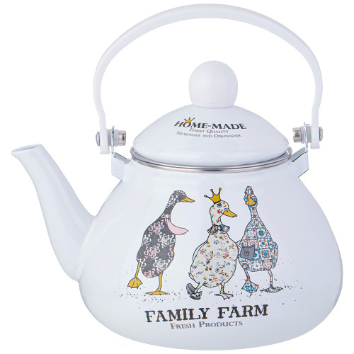 ЧАЙНИК AGNESS ЭМАЛИРОВАННЫЙ СЕРИЯ FAMILY FARM 1,3 Л 934-625