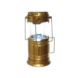 Фонарик-лампа раздвижной 14-20см зарядка от солнечной батареи, эл сети, USB 880017