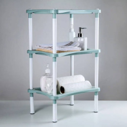 Этажерка 3-х секционная с полками KRITA серая мистерия