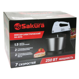 Миксер с чашей 7 скоростей 250Вт SA-6313CSR