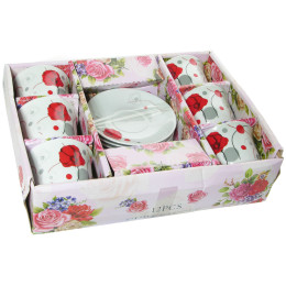 Чайный набор 12 предметов расцветка в ассортименте 072106