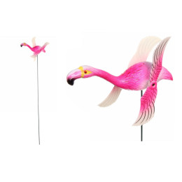 Штекер садовый Фламинго 14*40см с крутящимися крыльями