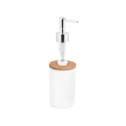 Дозатор для жидкого мыла "Бамбук" белый