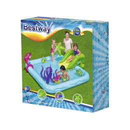 Бассейн 239*206*86см 308л игровой с брызгалкой и принадлежностями для игр "Аквариум" Bestway 53052