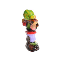 Фигура садовая Гном с коромыслом глянец 52*40*20см