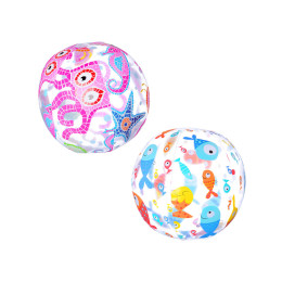 Мяч надувной 51см пляжный "Морские обитатели" INTEX 59040