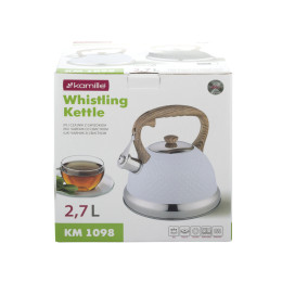 Чайник 2,7л нержавеющая сталь со свистком и ручкой soft touch 1098