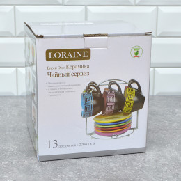 Чайный набор 13 предметов 220мл на подставке LR 27321