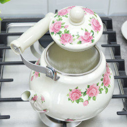 Чайник заварочный 1,5л эмалированный "Rose" WR-5119