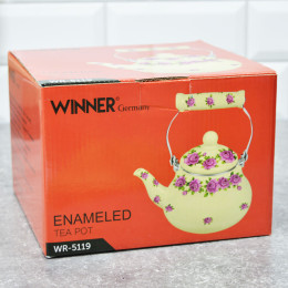 Чайник заварочный 1,5л эмалированный "Rose" WR-5119