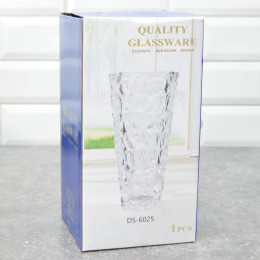 Ваза для цветов 25см стеклянная MC-22040803
