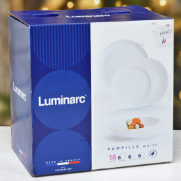 PAMPILLE WHITE Столовый набор 18 предметов 87499