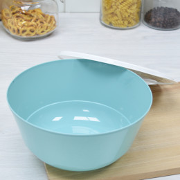 Миска 2л "Bergamo" с крышкой с декором зеленый