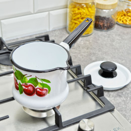 Ковш 1л с крышкой с рисунком