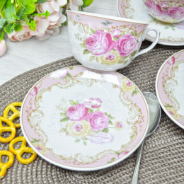 Чайный набор 12 предметов 250мл в круглой коробке 94950