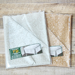 Скатерть 140*180см, ПВХ на тканевой основе 7Д, в ассортименте