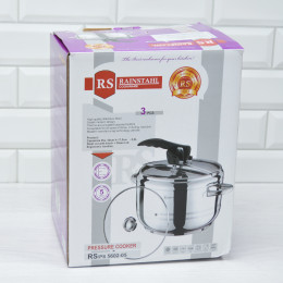 Скороварка 5л нержавеющая сталь, с дополнительной стеклянной крышкой