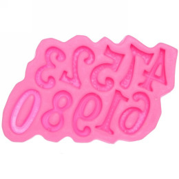 Форма силиконовая для мастики и марципана "Цифры" 13*9,5*1,7см JSF328