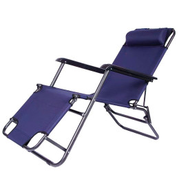 Кресло-шезлонг складное синее CHO-153 ECOS