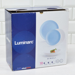 DIWALI LIGHT BLUE&WHITE Столовый сервиз 18 предметов 76626
