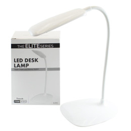 Светильник настольный LED 2Вт 3 режима 6500 белый, гибкий, аккум, шнур на USB