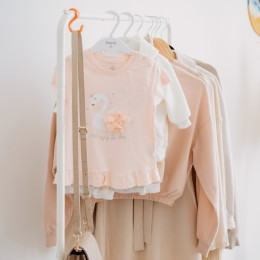 Вешалка гардеробная "Радуга 3" белая