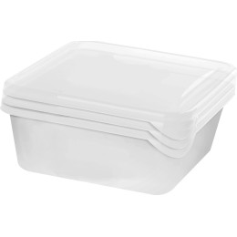 Набор контейнеров для заморозки продуктов Lucky Friday "FROZEN" 3 шт 0,45 л квадратные прозрачный LF1039ПР-21