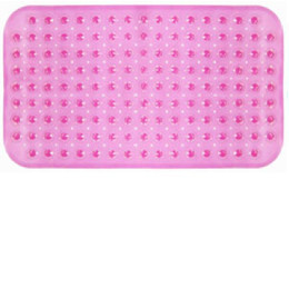 Коврик противоскользящий в ванну прямоугольный 69x39см Пузырьки/ 4 цвета в коробке 39-774