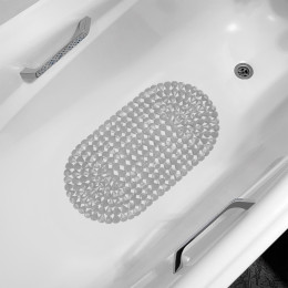 Коврик для ванны "Капля" 38х67 см белый 6804-gray