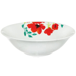 Салатник 1100мл 22,5см Алые цветы эконом 71287