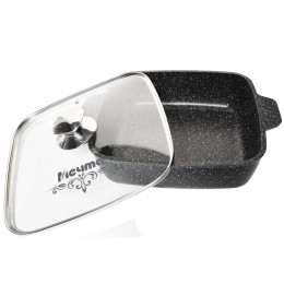 Жаровня 24*24см Гранит black