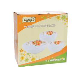 Набор салатников 7 предметов "Шиповник" 70759