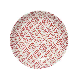 Тарелка глубокая 19см Дамаск бордовый