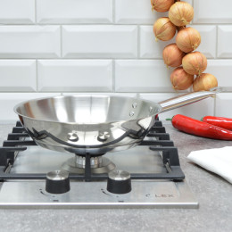 Сковорода 24см Общепит без крышки, корпус 0,6мм индукция ТРС 3,5мм