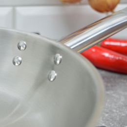 Сковорода 24см Общепит без крышки, корпус 0,6мм индукция ТРС 3,5мм