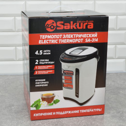 Термопот 4,5л нержавеющая сталь с черным SA-314BS