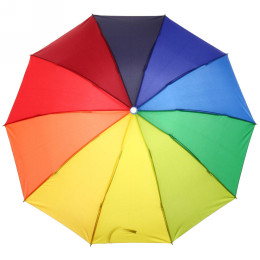Зонт женский механический "Ультрамарин - Радуга", ветроустойчивый