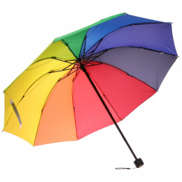 Зонт женский механический "Ультрамарин - Радуга", ветроустойчивый
