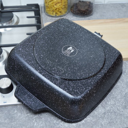 Сковорода 26*26см Гранит black Induction Pro со съемной ручкой