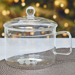 Кастрюля 1,5л стеклянная с крышкой BZ-BH-181