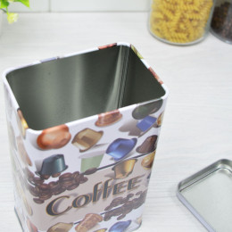 Банка для сыпучих продуктов 80*120*185мм металлическая