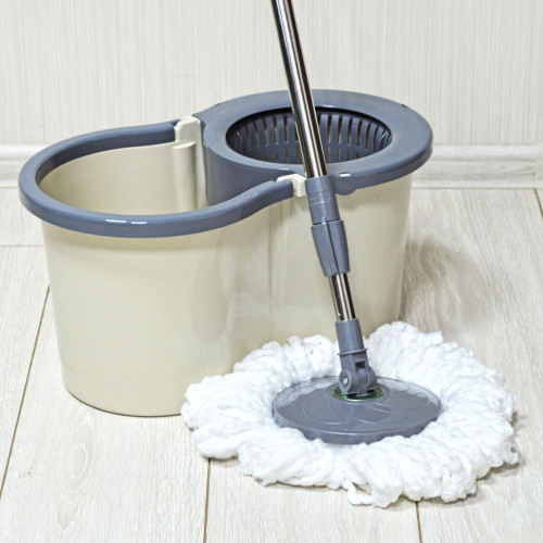 Набор для уборки Spin Mop ведро с отжимом 16л, швабра, насадка из микрофибры, в ассортименте