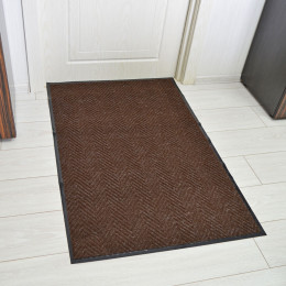 Коврик 80*120см влаговпитывающий FLOOR MAT "Ёлочка" коричневый