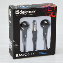 Наушники вставки DEFENDER Basic-609 черный,белый