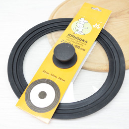 Крышка 22-24-26см универсальная с силиконовым ободком