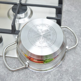 Кастрюля 1л со стеклянной крышкой Bella Cucina